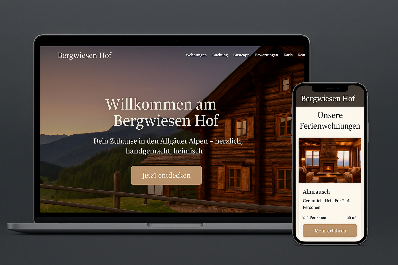 AlpenClick Website Beispiel